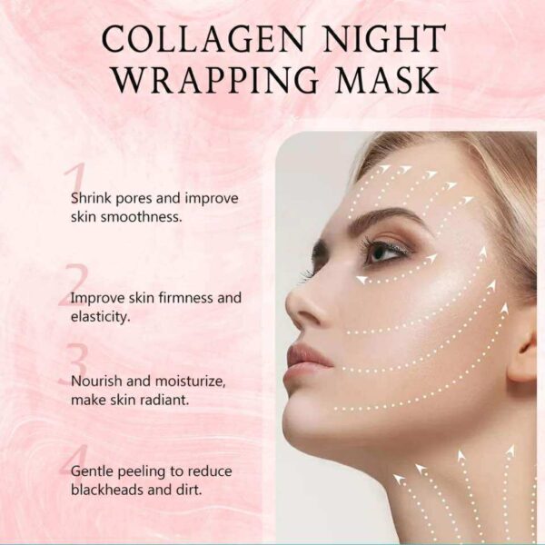 Collagen night wrapping mask with brush