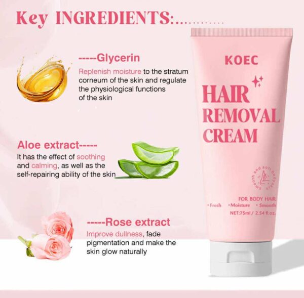 Body hair remover cream with scraper