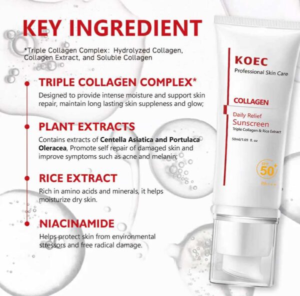 Collagen daily relief sunscreen