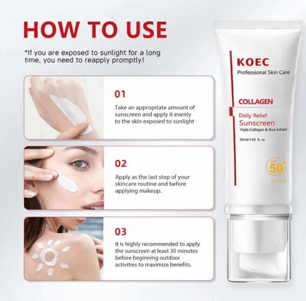 Collagen daily relief sunscreen