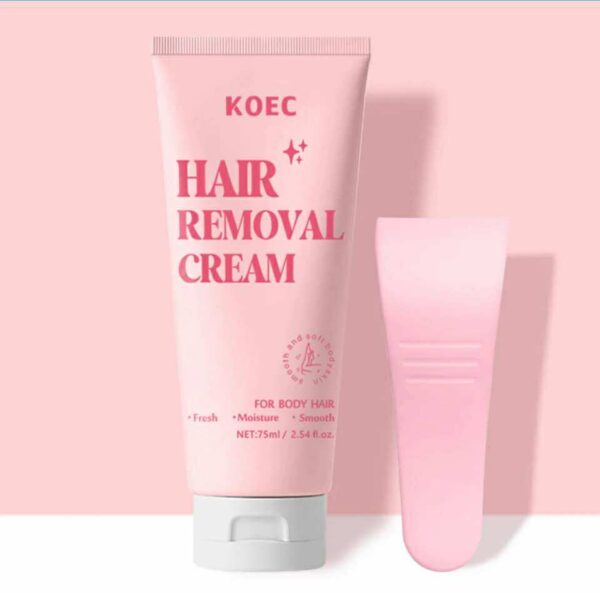 Body hair remover cream with scraper