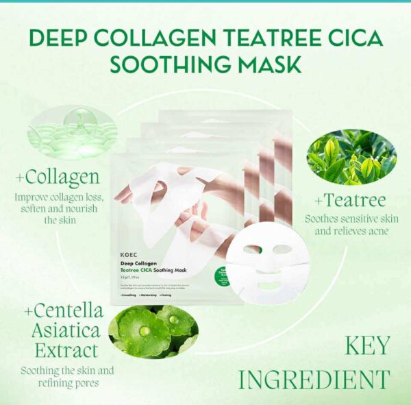 Deep collagen teatree cica soothing mask