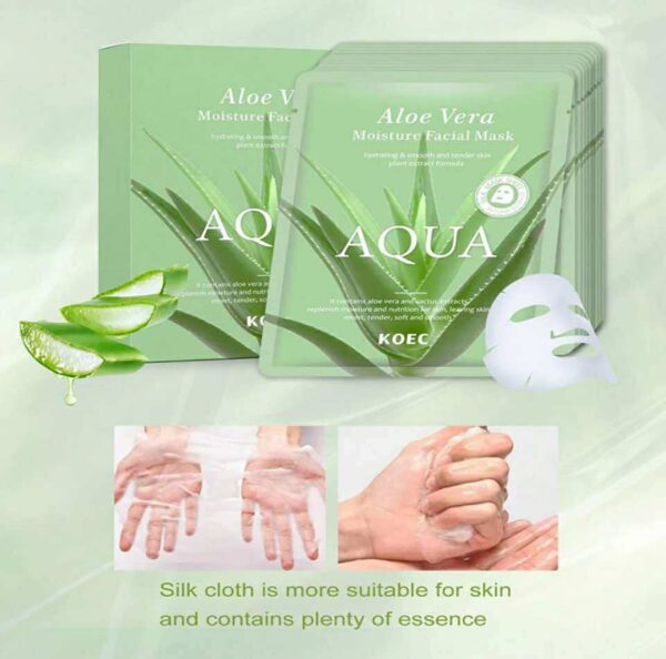 Aloe Vera Moisture Facial Sheet Mask (10pcs)