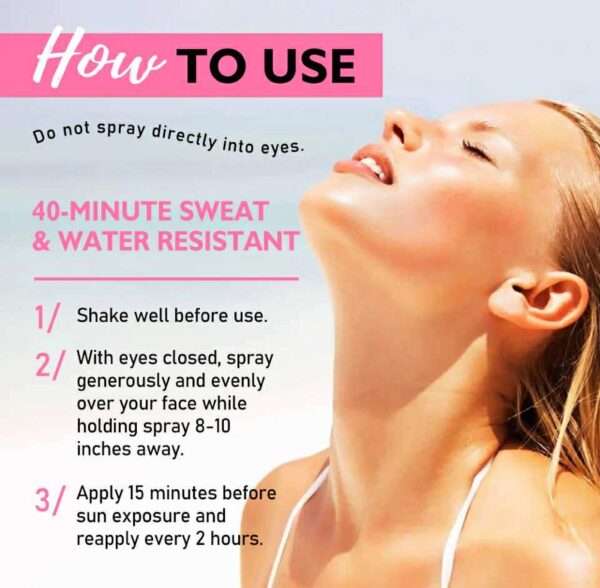 Sunglaze sheer setting sunscreen mist